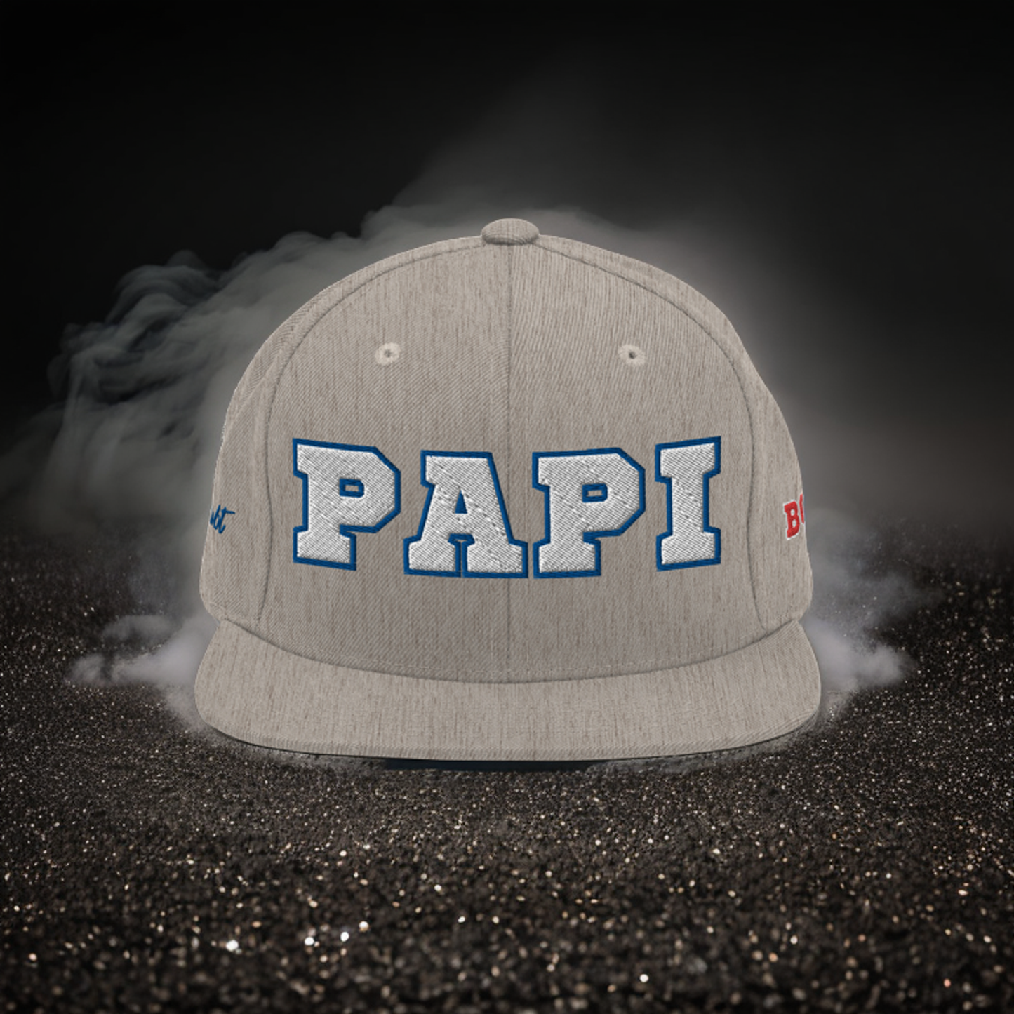 Papi "Juelz Edition" Topper Snapback in Heather with Red, White, and Blue Detail