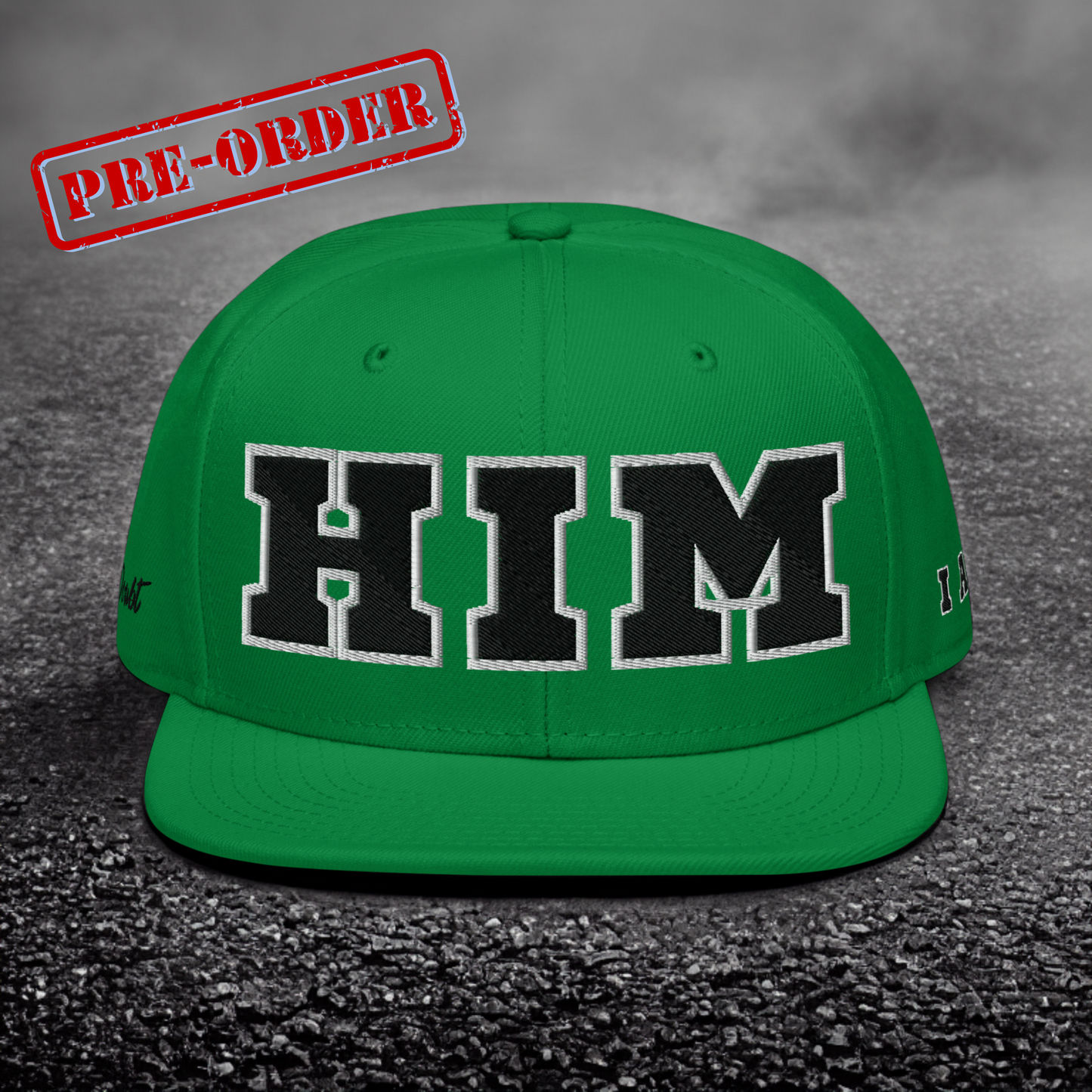 (PRE-ORDER) | I AM HIM Topper Snapback | Kelly Green and Black