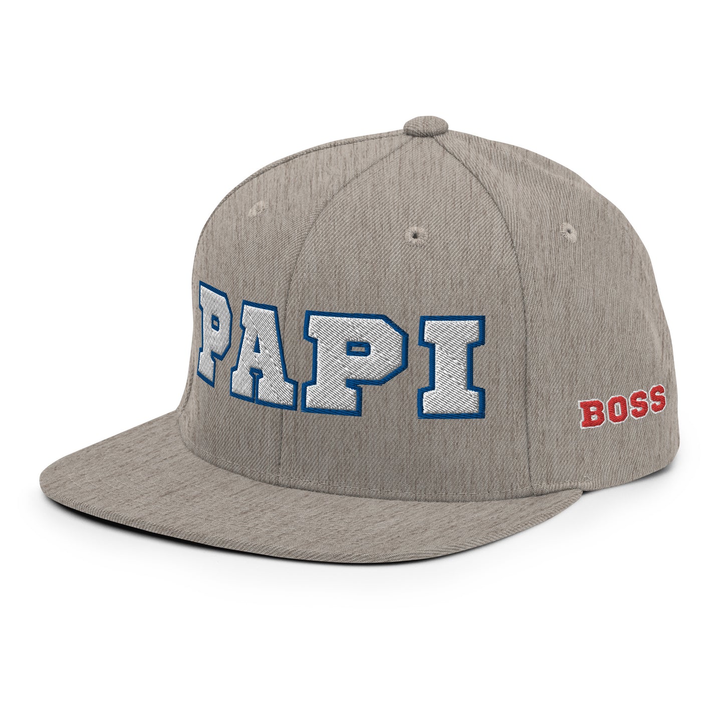 Papi "Juelz Edition" Topper Snapback in Heather with Red, White, and Blue Detail