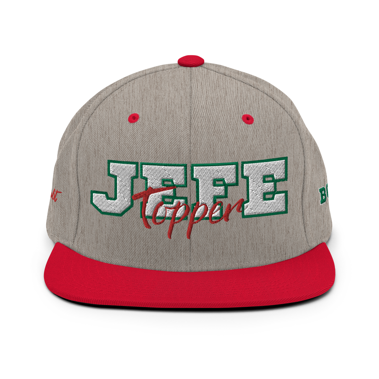 Jefe Topper High Profile Snapback | Heather/Red/White/Green