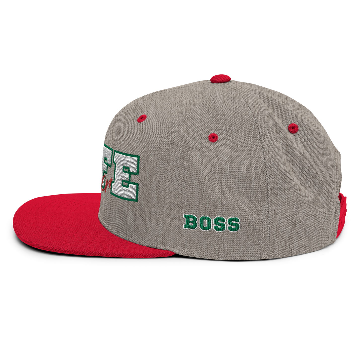 Jefe Topper High Profile Snapback | Heather/Red/White/Green