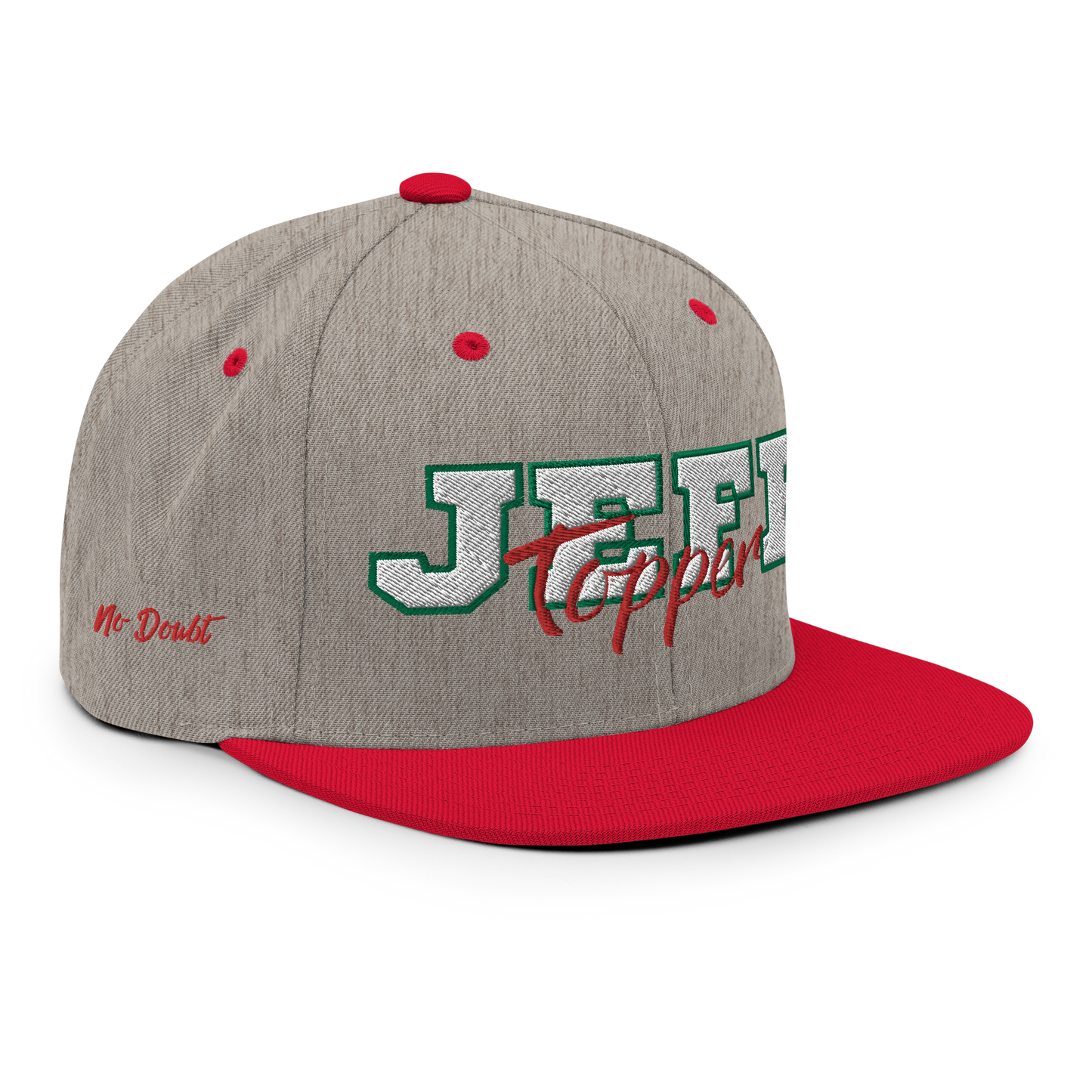 Jefe Topper High Profile Snapback | Heather/Red/White/Green