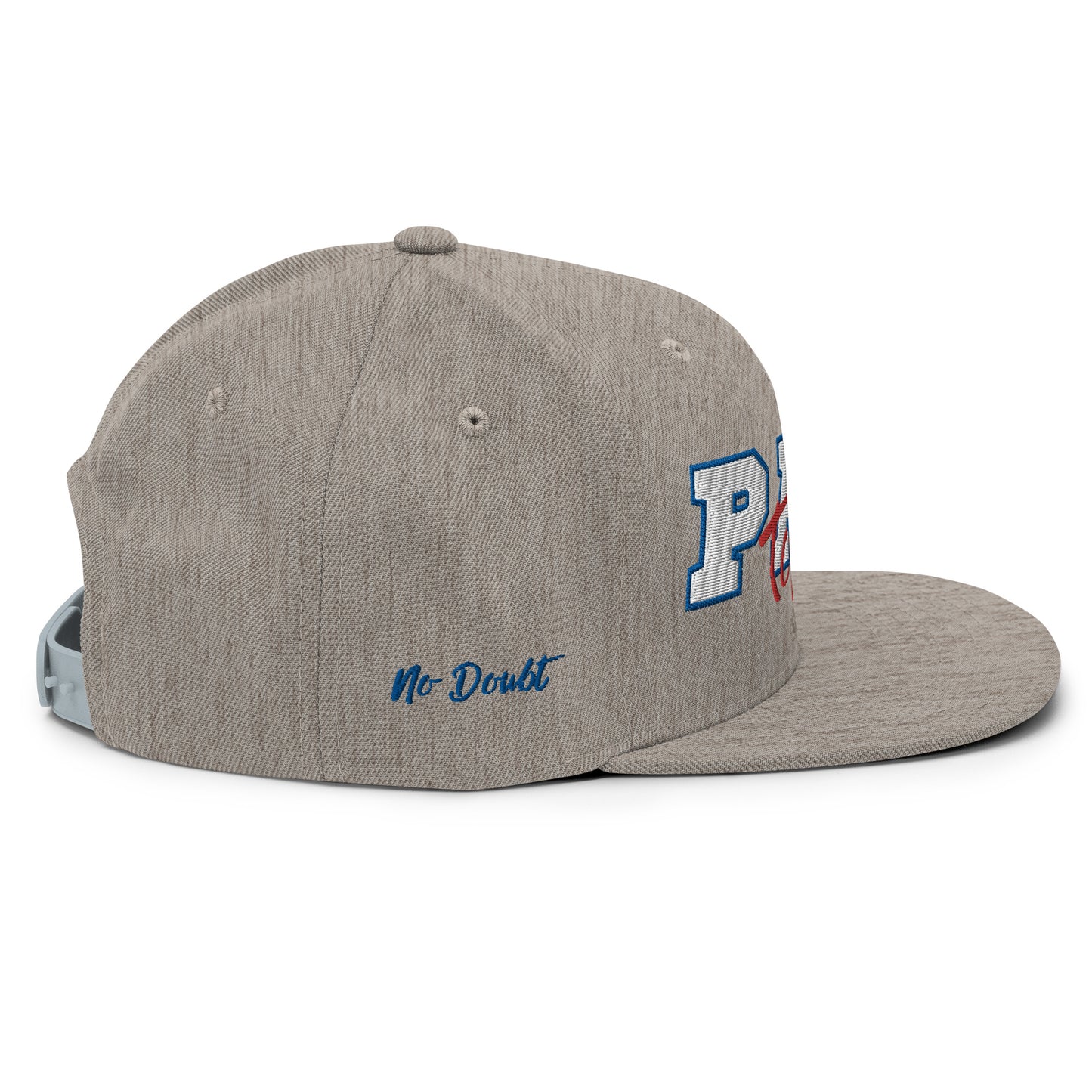 Gorra snapback de perfil alto Papi Topper en jaspeado con detalles en rojo, blanco y azul