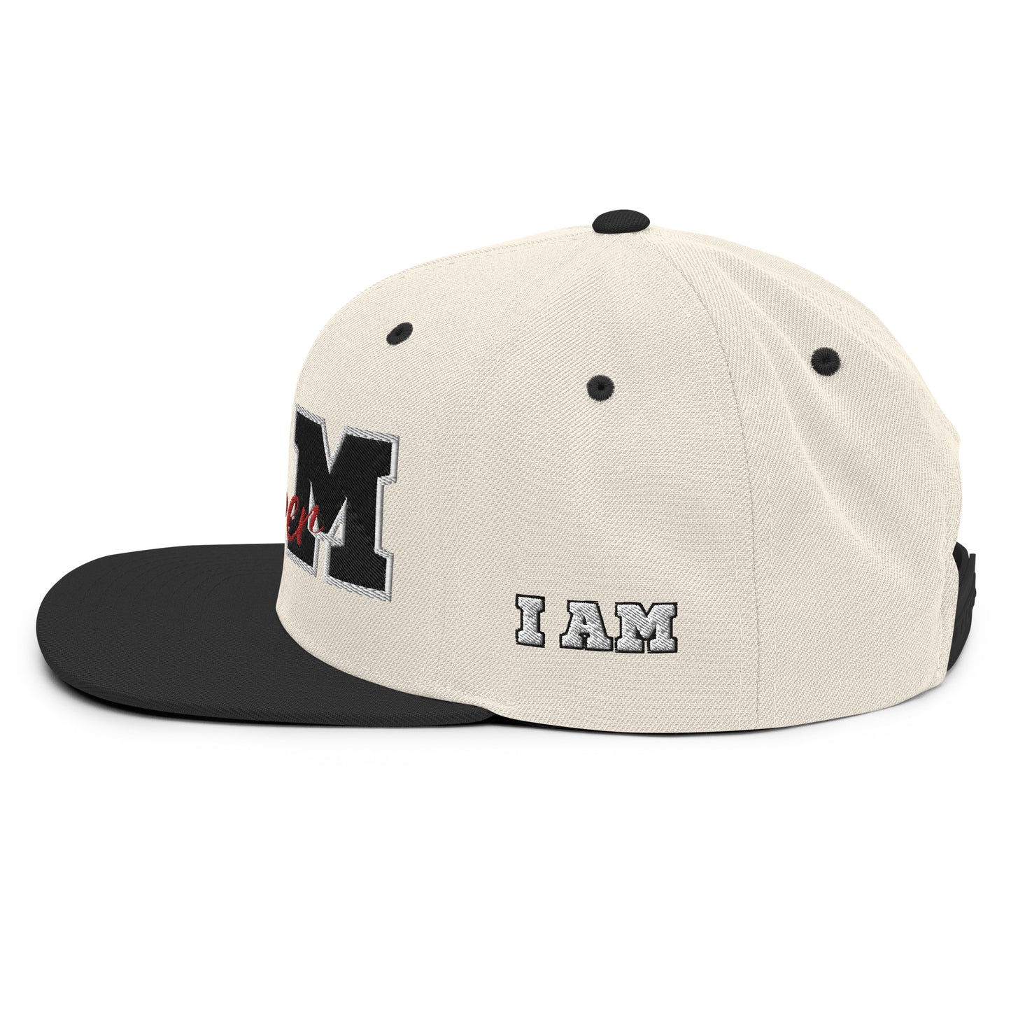 (PRE-ORDER) | I AM HIM Topper Snapback | Black, Red, White Detail